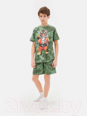 Комплект детской одежды Mark Formelle 563318 (р.134-68, зеленые разводы)