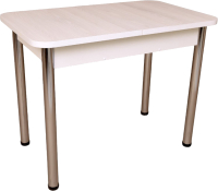 Обеденный стол СВД Юнио 100-130x60 / 051.П21.Х (снежный ясень/хром) - 