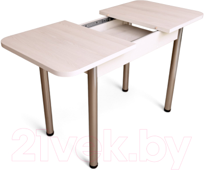 Обеденный стол СВД Юнио 100-130x60 / 051.П21.Х (снежный ясень/хром)