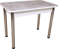 Обеденный стол СВД Юнио 110-140x70 / 052.П16.Х (бетон/хром) - 