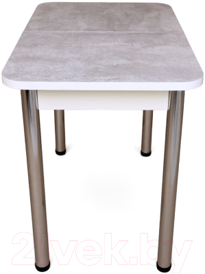 Обеденный стол СВД Юнио 110-140x70 / 052.П16.Х (бетон/хром)