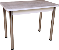 Обеденный стол СВД Юнио 100x60 / 003.П16.Х (бетон/хром) - 