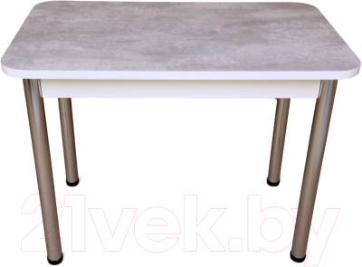 Обеденный стол СВД Юнио 100x60 / 003.П16.Х (бетон/хром)
