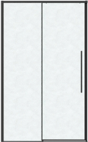 Душевая дверь Grossman Galaxy 110x195 / 100.K33.01.110.21.02 (черный матовый/стекло шиншилла) - 