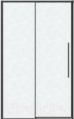 Душевая дверь Grossman Galaxy 110x195 / 100.K33.01.110.21.02 (черный матовый/стекло шиншилла)