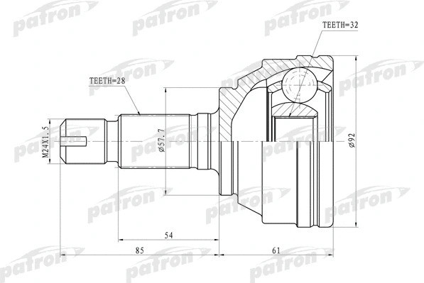 ШРУС Patron PCV6893