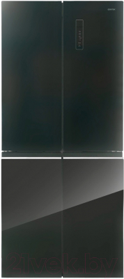 Холодильник с морозильником Centek CT-1745 NF Black Glass