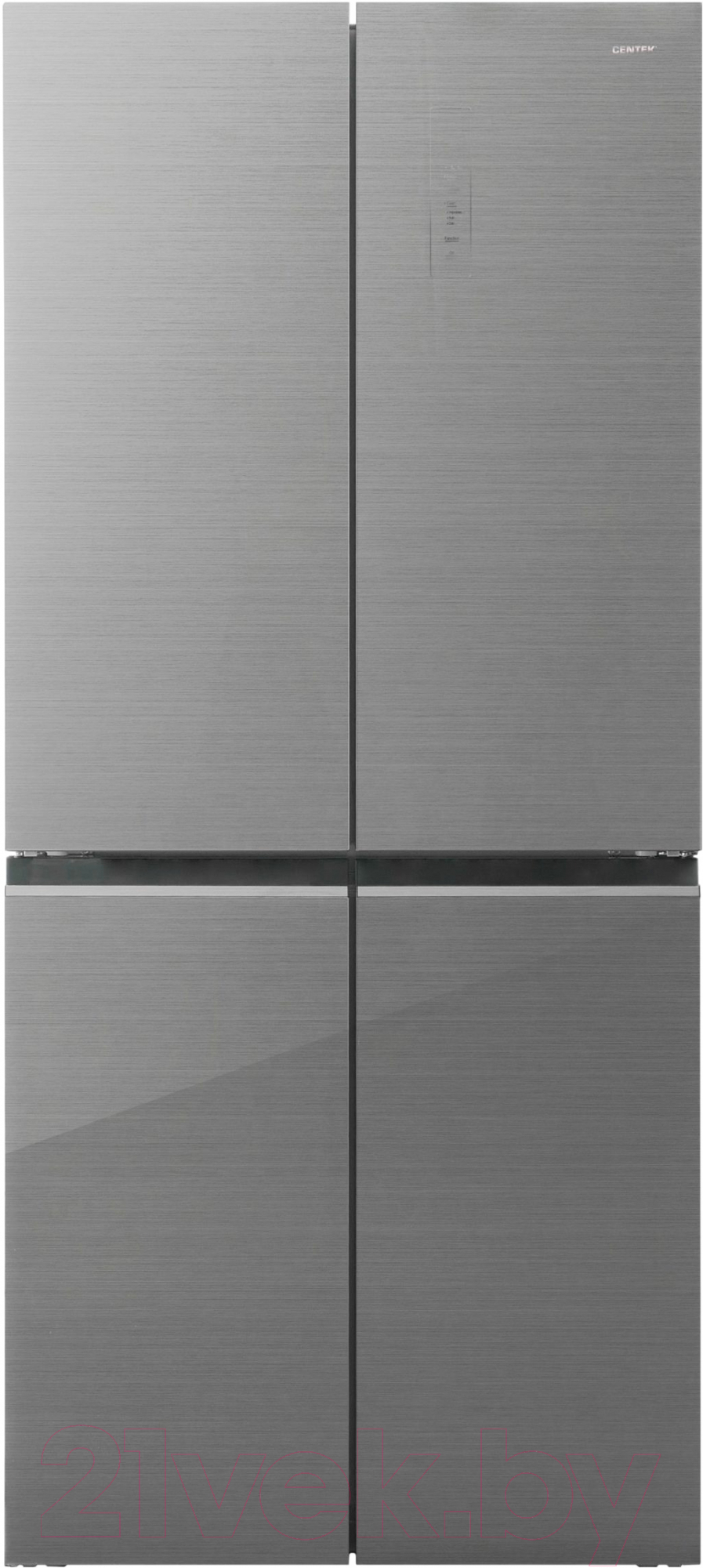 Холодильник с морозильником Centek CT-1745 NF Gray Glass