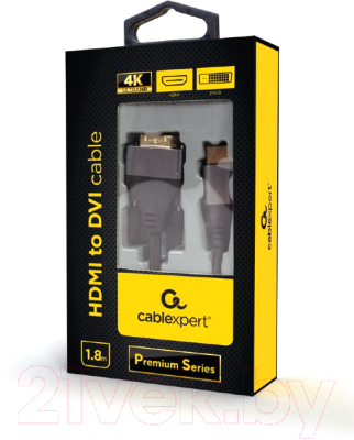 Кабель Cablexpert CC-HDMI-DVI-4K-6 (1.8м)