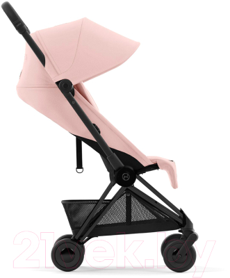 Детская прогулочная коляска Cybex Coya с дождевиком (Matt Black/Peach Pink)