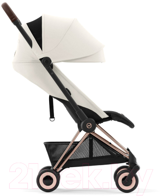 Детская прогулочная коляска Cybex Coya Rosegold с дождевиком (Off White)