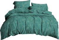 Комплект постельного белья PANDORA №250925 2.0 с европростыней (полисатин) - 