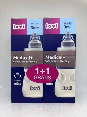 Набор бутылочек для кормления Lovi Medical / 0272 (2шт, 250мл)