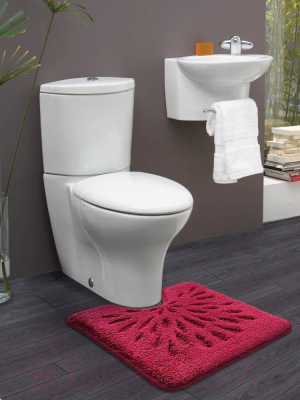 Коврик для туалета Shahintex РР Lux 50x60 / 450455 (бордовый 45)