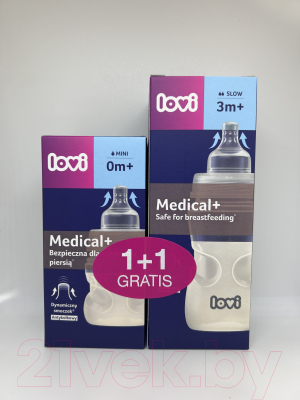 Набор бутылочек для кормления Lovi Medical / 0349 (120мл, 250мл)