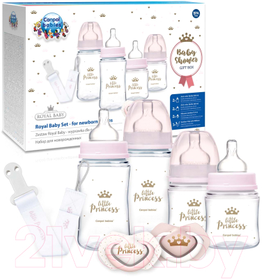 Набор бутылочек для кормления Canpol Royal Baby / 0294 (розовый)