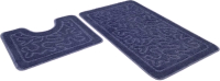 Набор ковриков для ванной и туалета Shahintex РР 50x80/50x50 003 (темно-синий 14) - 