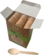 Набор одноразовых ножей Gecko Деревянный 165мм в бумажном пакете (2x100шт) - 