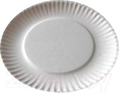Набор одноразовых тарелок Gecko Мелованная 180мм (2x100шт, белый)