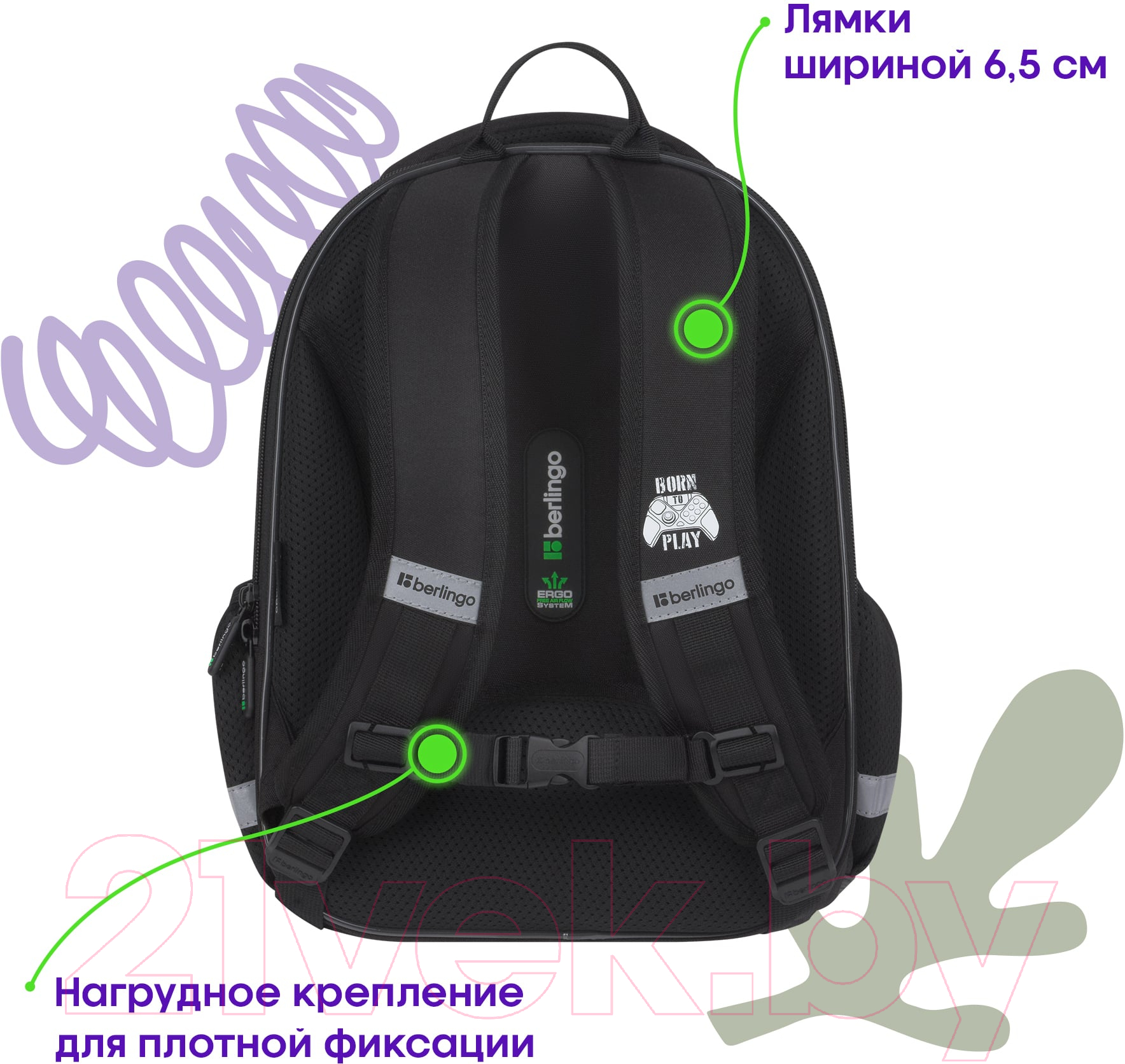 Школьный рюкзак Berlingo Expert Mini. Do Not Disturb / RU-EXM-1021