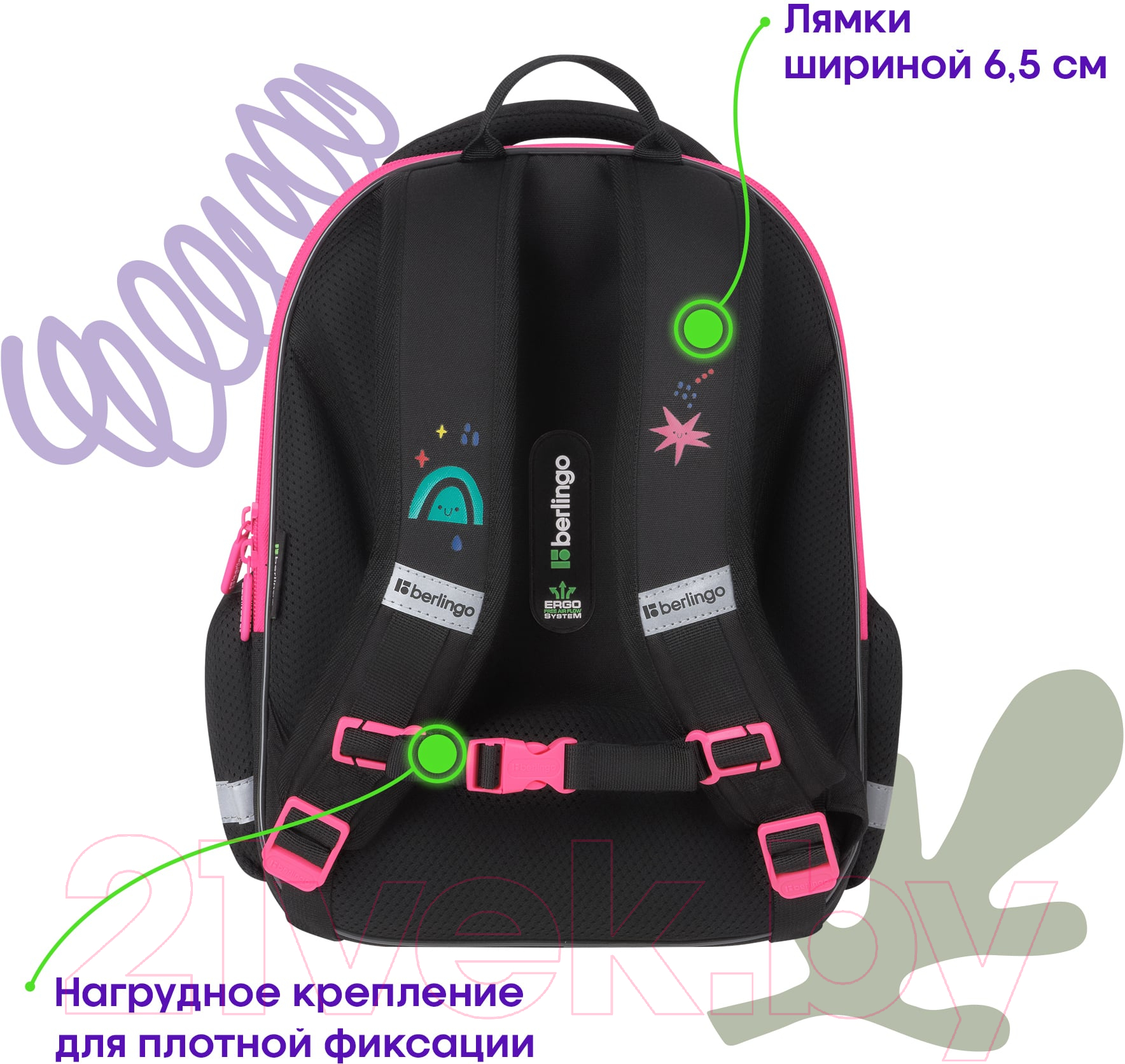 Школьный рюкзак Berlingo Expert Mini. Funny Colors / RU-EXM-1019