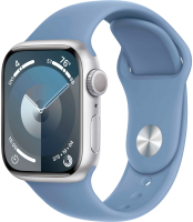 Умные часы Apple Watch Series 9 GPS 41mm (серебристый, ремешок M/L) - 