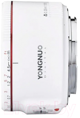 Стандартный объектив Yongnuo YN50mm F1.8 II/WHITE/C для Canon (белый)