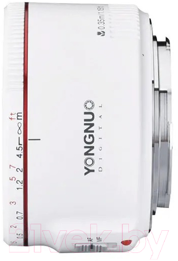 Стандартный объектив Yongnuo YN50mm F1.8 II/WHITE/C для Canon