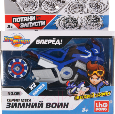 Мотоцикл игрушечный Мотофайтеры Боевой с волчком Зимний воин / MT0206