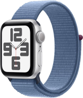 Умные часы Apple Watch SE 2 GPS 40mm (серебристый, плетеный ремешок) - 