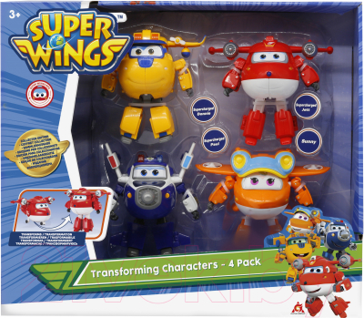 Набор игрушек-трансформеров Super Wings Джетт, Пол, Донни, Санни / EU750204A