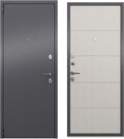 Входная дверь Torex LF2 Alfa LT MP темно-серый букле графит/А6-28 лиственница белая (86x205, левая) - 