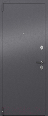 Входная дверь Torex LF1 Alfa LT MP темно-серый букле графит/СК-69 бьянко (96x205, левая)