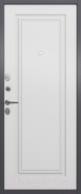 Входная дверь Torex LF1 Alfa LT MP темно-серый букле графит/СК-69 бьянко (96x205, левая)