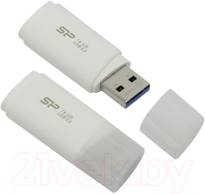 Usb flash накопитель Silicon Power Blaze B06 16GB White (SP016GBUF3B06V1W)