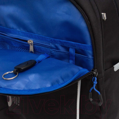 Школьный рюкзак Grizzly RB-452-3 (черный/синий)