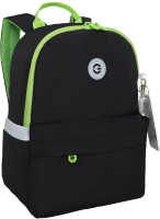 Школьный рюкзак Grizzly RO-471-1 (черный/салатовый) - 