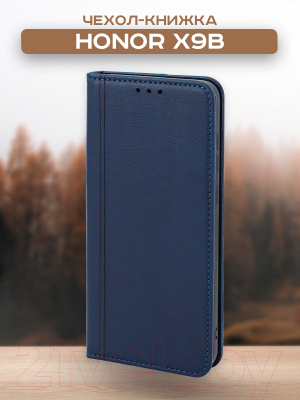 Чехол-книжка Case Book для Honor X9b (темно-синий)