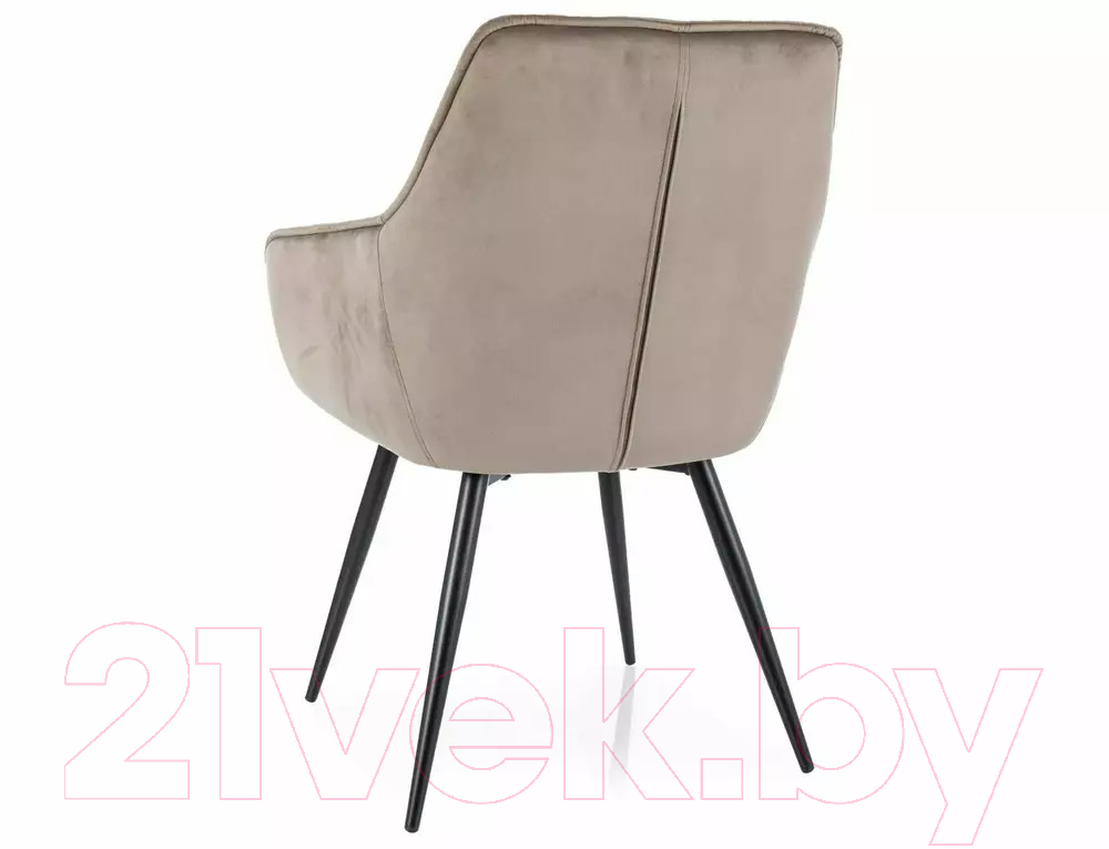 Стул Signal Lilia Velvet (Bluvel 40 темно-бежевый/черный) — фото 3