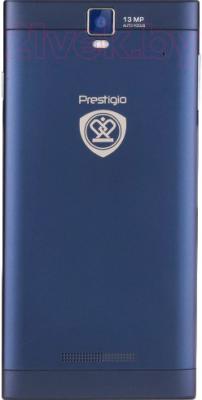 Смартфон Prestigio MultiPhone 5505 Duo (синий) - вид сзади