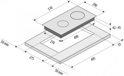 Электрическая варочная панель Fornelli PV 3012 Fresco - схема