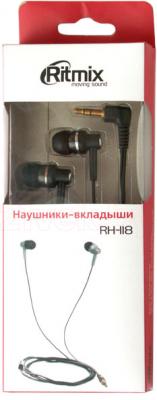 Наушники Ritmix RH-118 (черный) - в упаковке