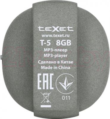 MP3-плеер Texet T-5 Rock (8Gb, серый) - вид сзади