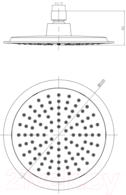 Лейка верхнего душа LEMARK LM8033C