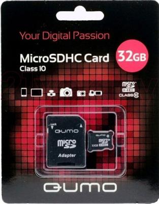 Карта памяти Qumo microSDHC (Class 10) 32GB (QM32GMICSDHC10) - общий вид