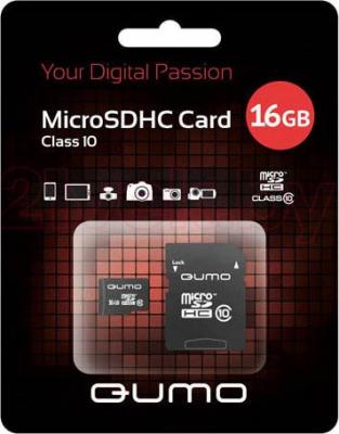 Карта памяти Qumo microSDHC (Class 10) 16GB (QM16GMICSDHC10) - общий вид