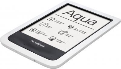 Электронная книга PocketBook Aqua 640 (белый) - вид лежа