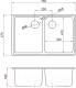 Миниатюра изображения товара Мойка кухонная Marblan Duas (гранит)