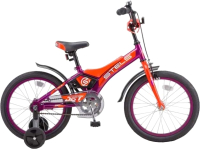 Детский велосипед STELS Jet 16 (9, фиолетовый/оранжевый, разобранный, в коробке) - 