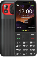Мобильный телефон Texet TM-315 (черный/красный) - 